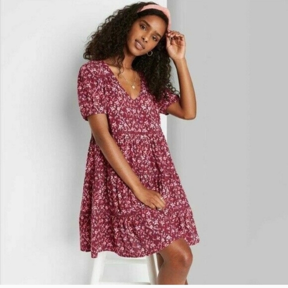 wild fable Dresses & Skirts - Wild Fable Pink and Purple Floral Top